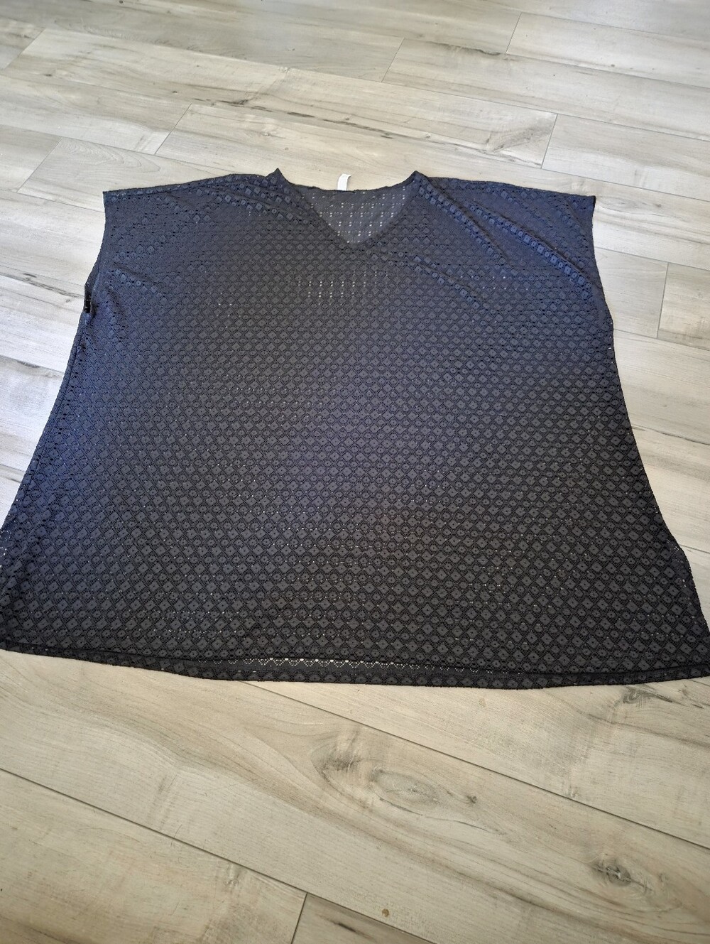 Cacique Black V-Neck Swim Cover Tunic